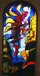 Stained glass in churche in Nocher